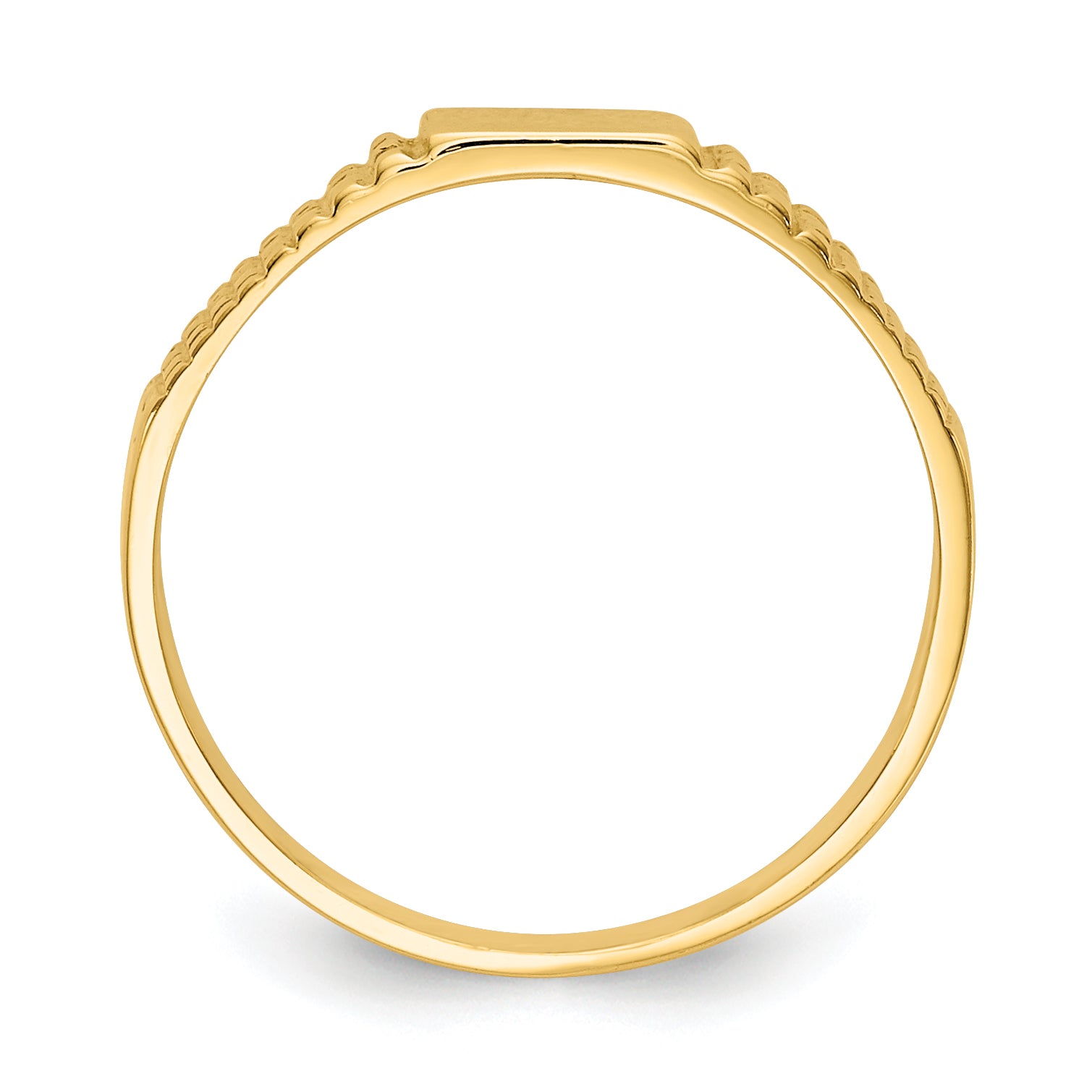 14K Polished Baby Signet Band Ring Secondary image