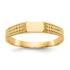 14K Polished Baby Signet Band Ring