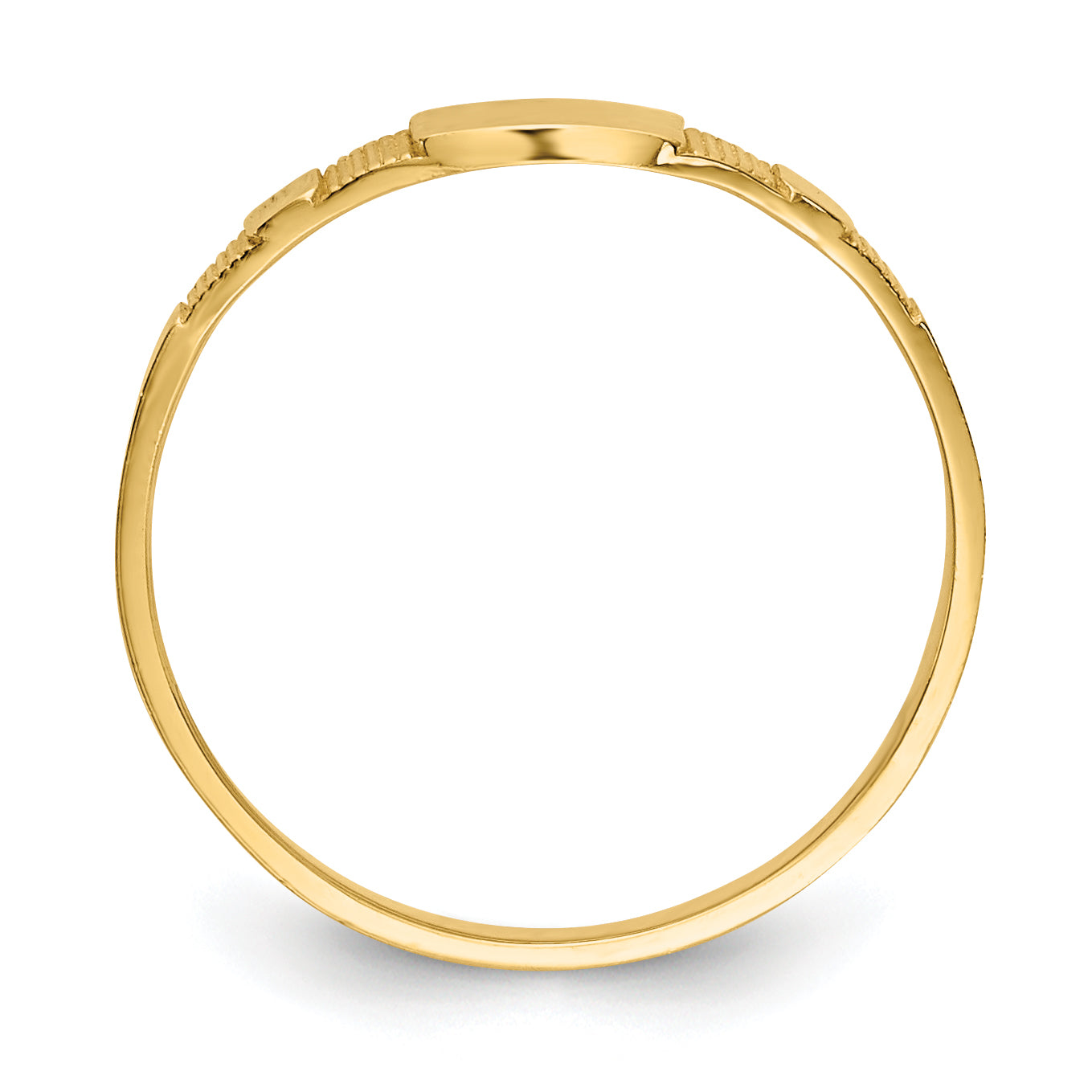 14K Polished Square Baby Signet Ring Secondary image