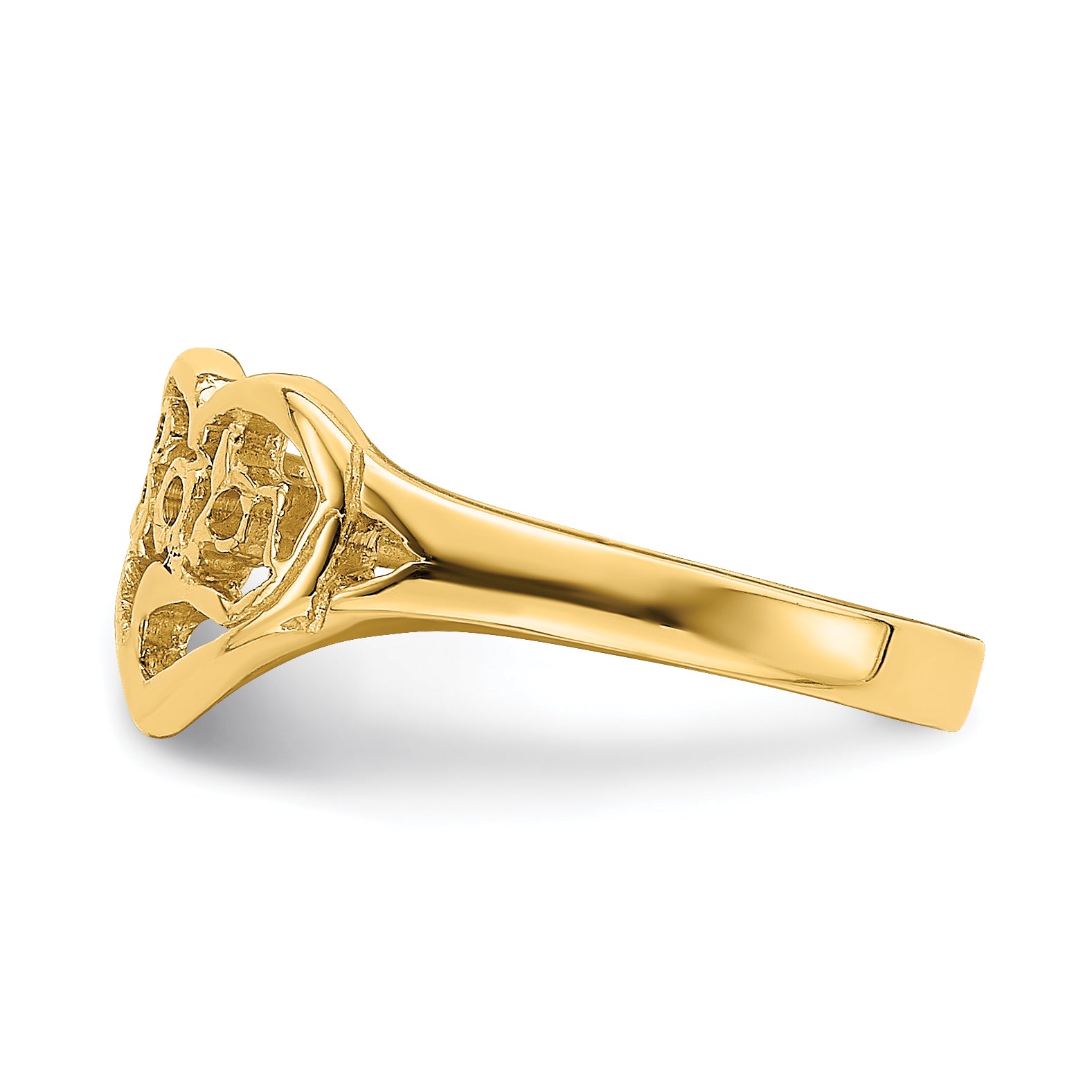 14K BABY Cut-out Heart Ring - 2.25