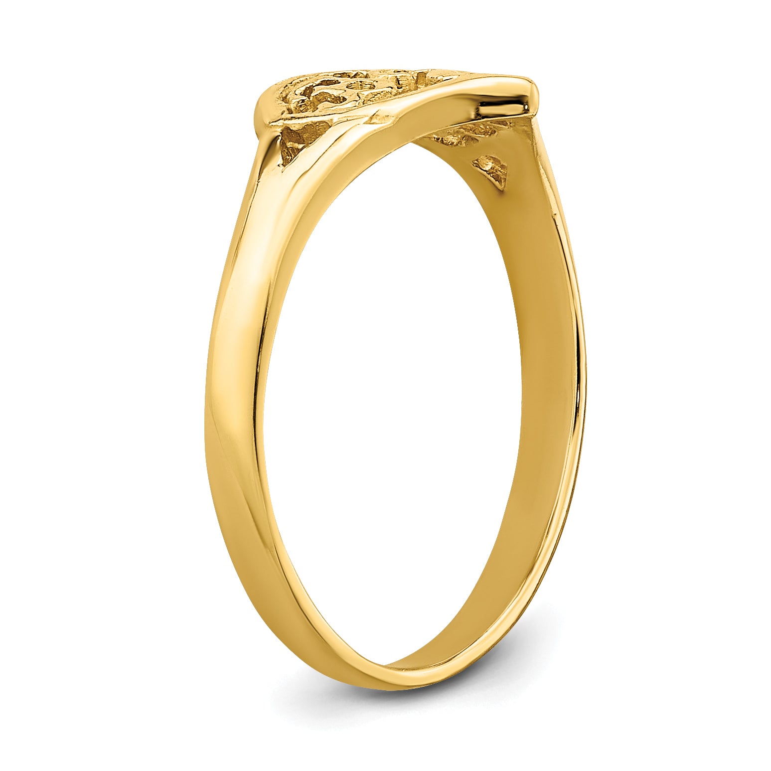 14K BABY Cut-out Heart Ring