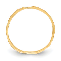 14K Diamond-cut Zig-Zag Design Band Childs Ring - 3