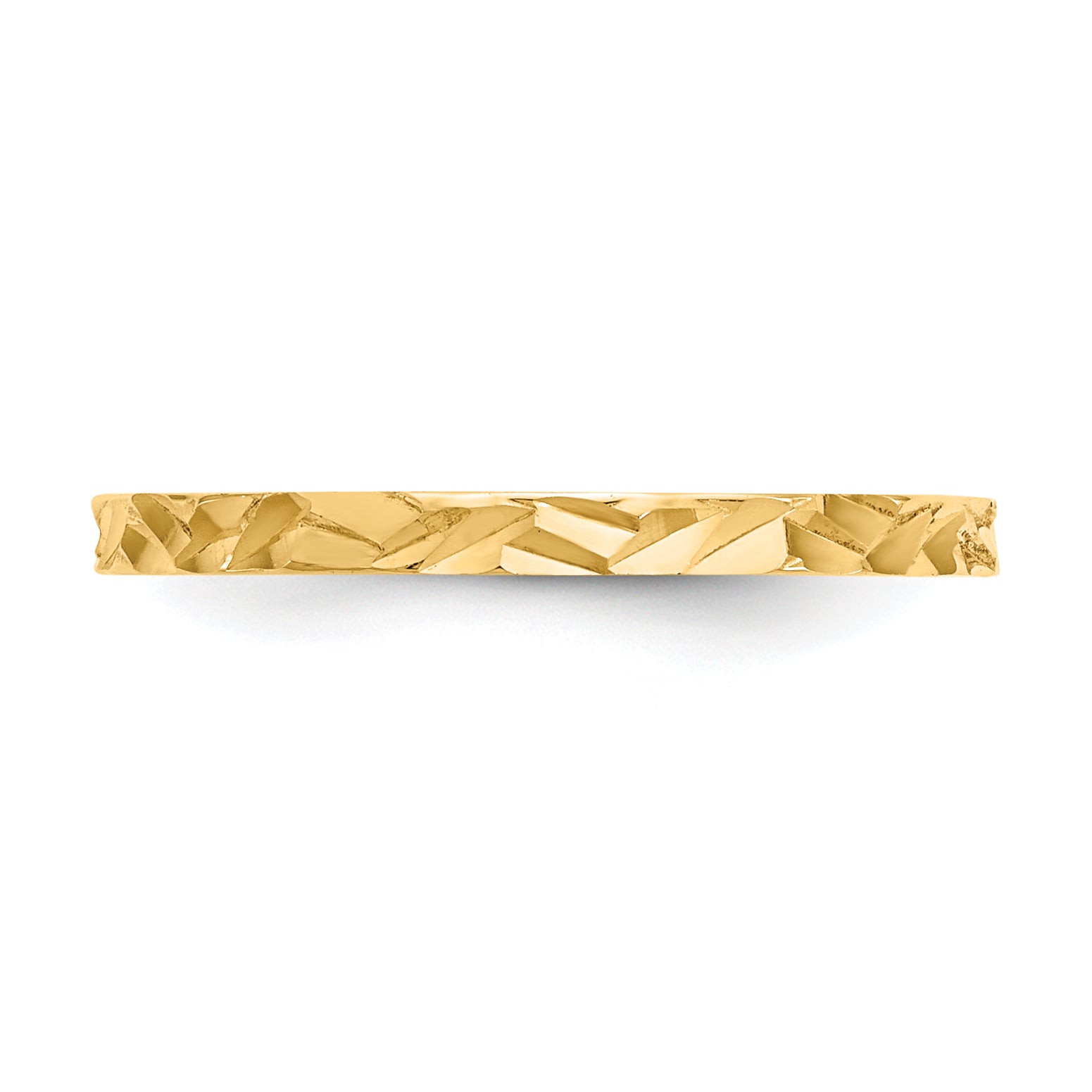 14K Diamond-cut Zig-Zag Design Band Childs Ring - 3