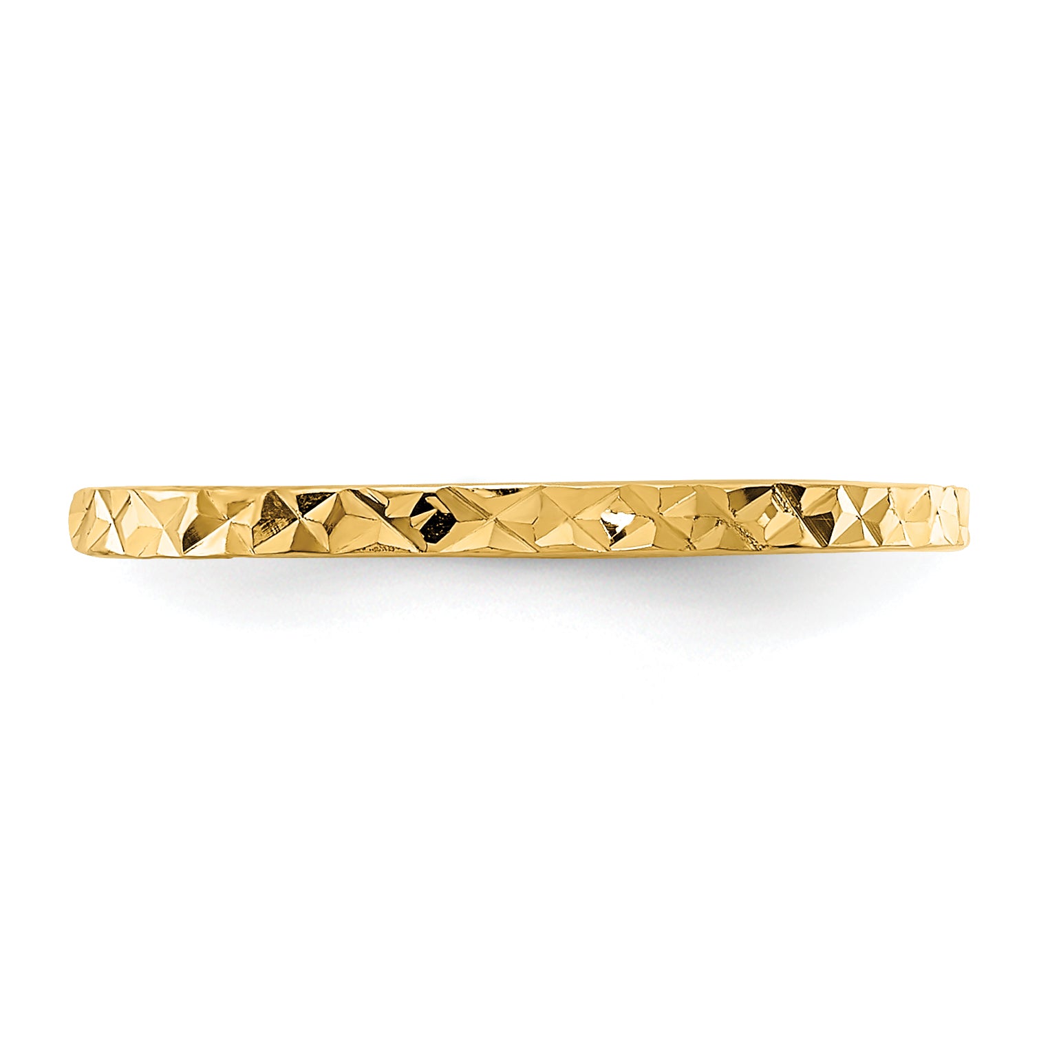 14K Diamond-cut Zig-Zag Design Band Childs Ring - 3