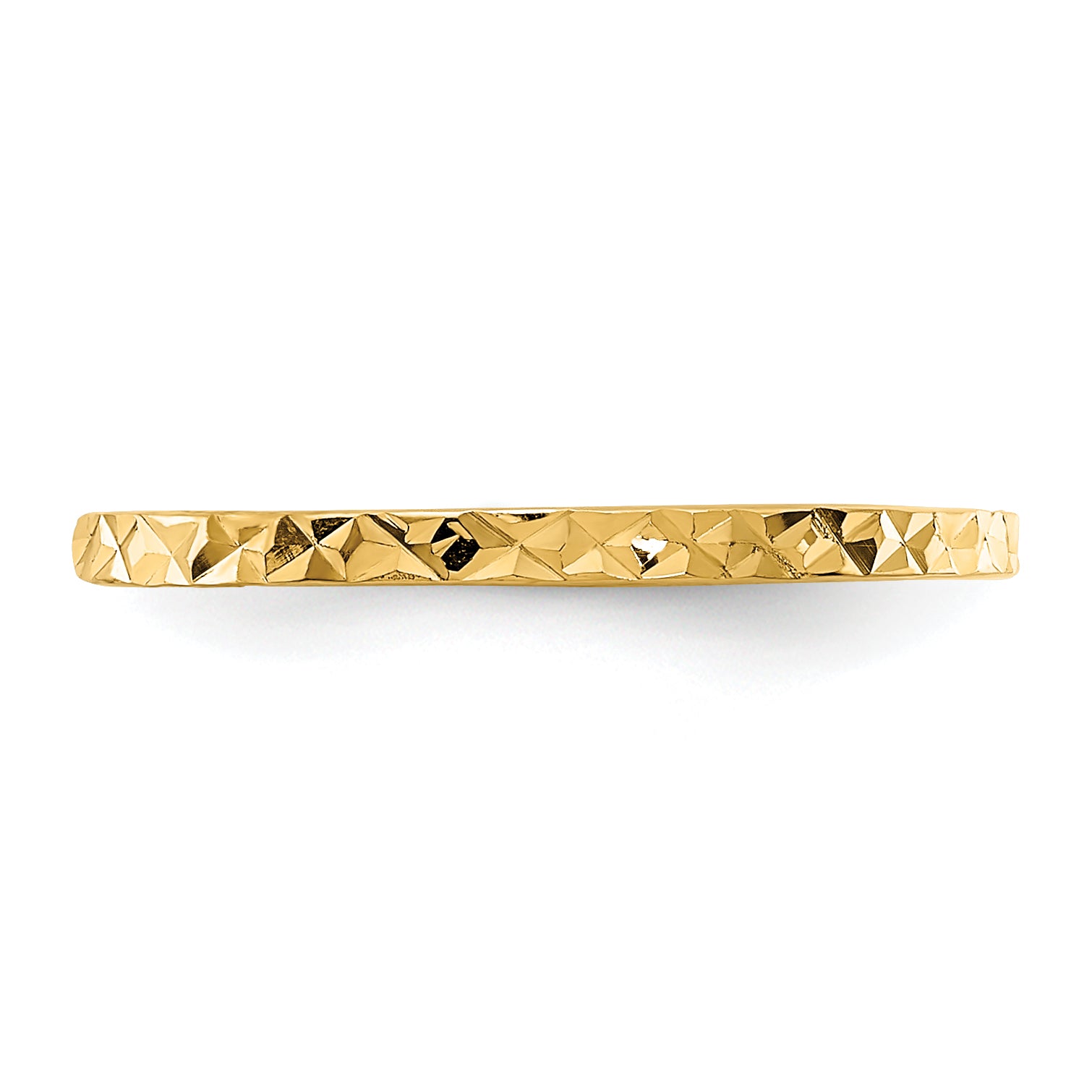 14K Diamond-cut Zig-Zag Design Band Childs Ring