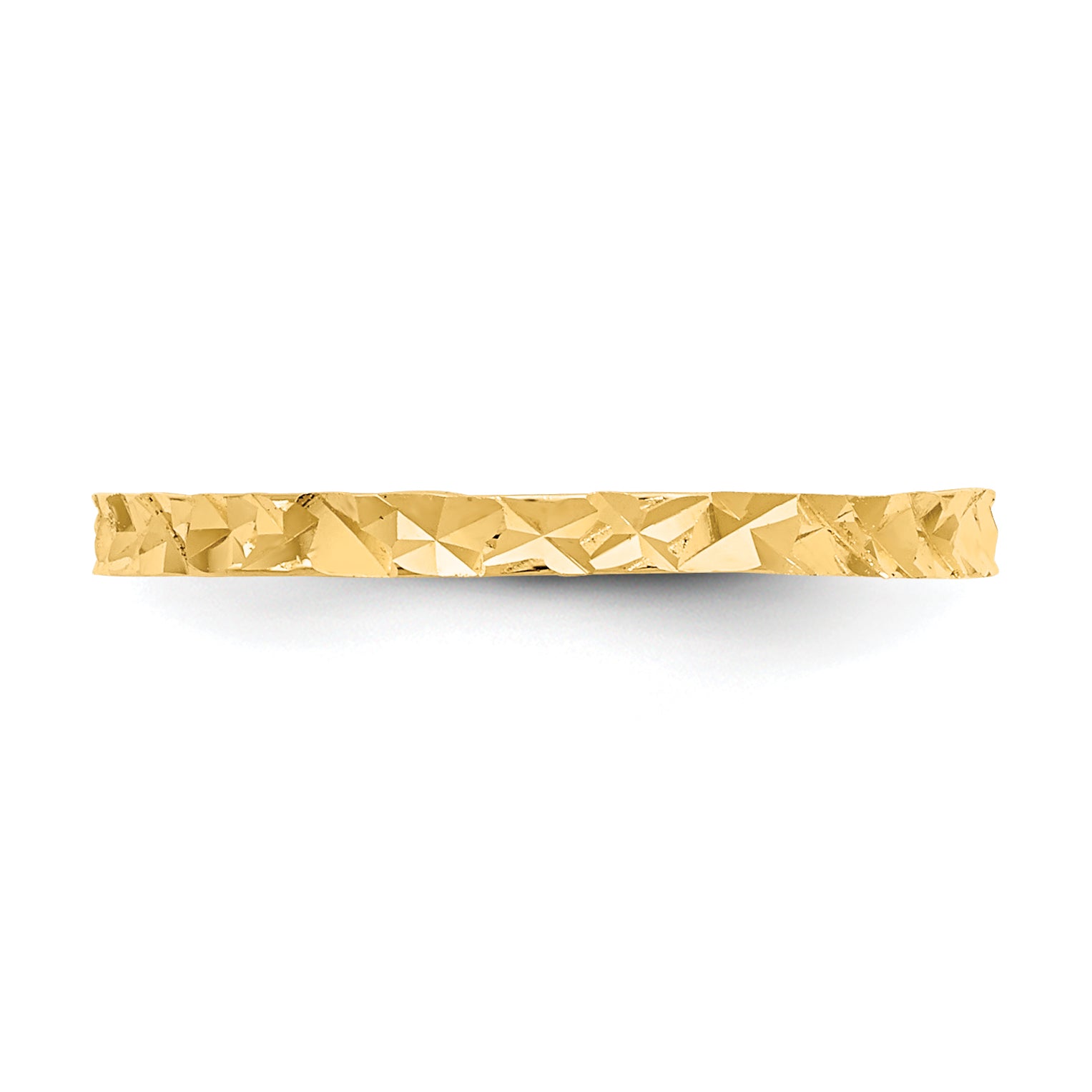14K Diamond-cut Design Band Childs Ring - 3