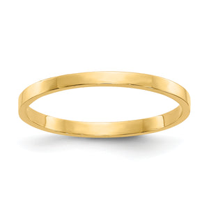High Flat Ring in 14K Yellow Gold, Size 3 - Sophia Jewelers
