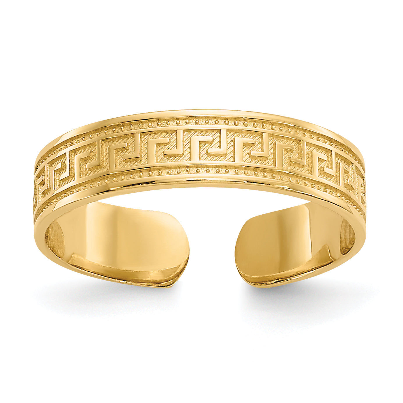 14k Greek Key Toe Ring Main image