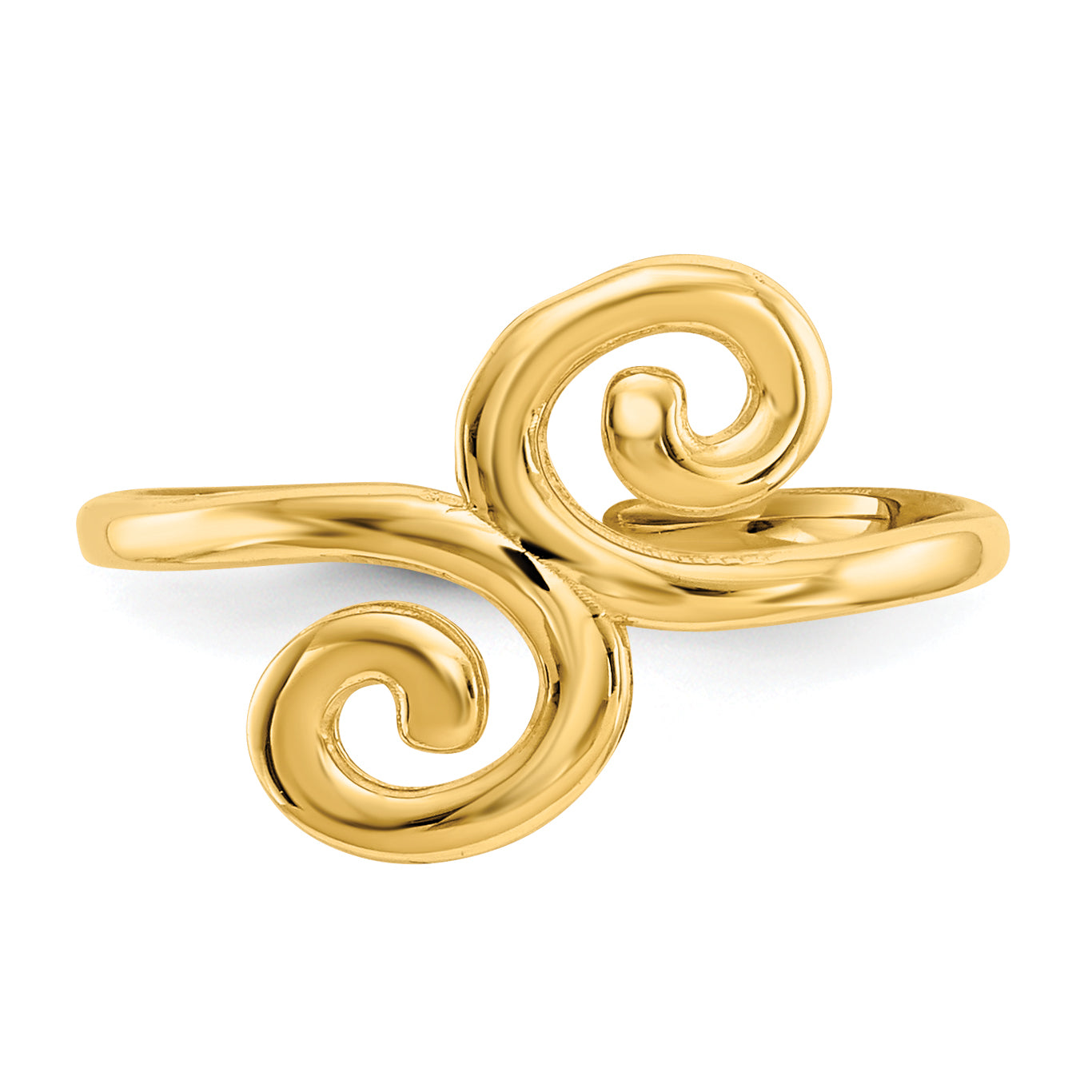 14k Swirl Toe Ring