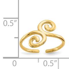 14k Swirl Toe Ring