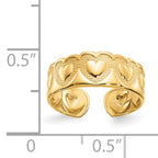 14k Heart Toe Ring