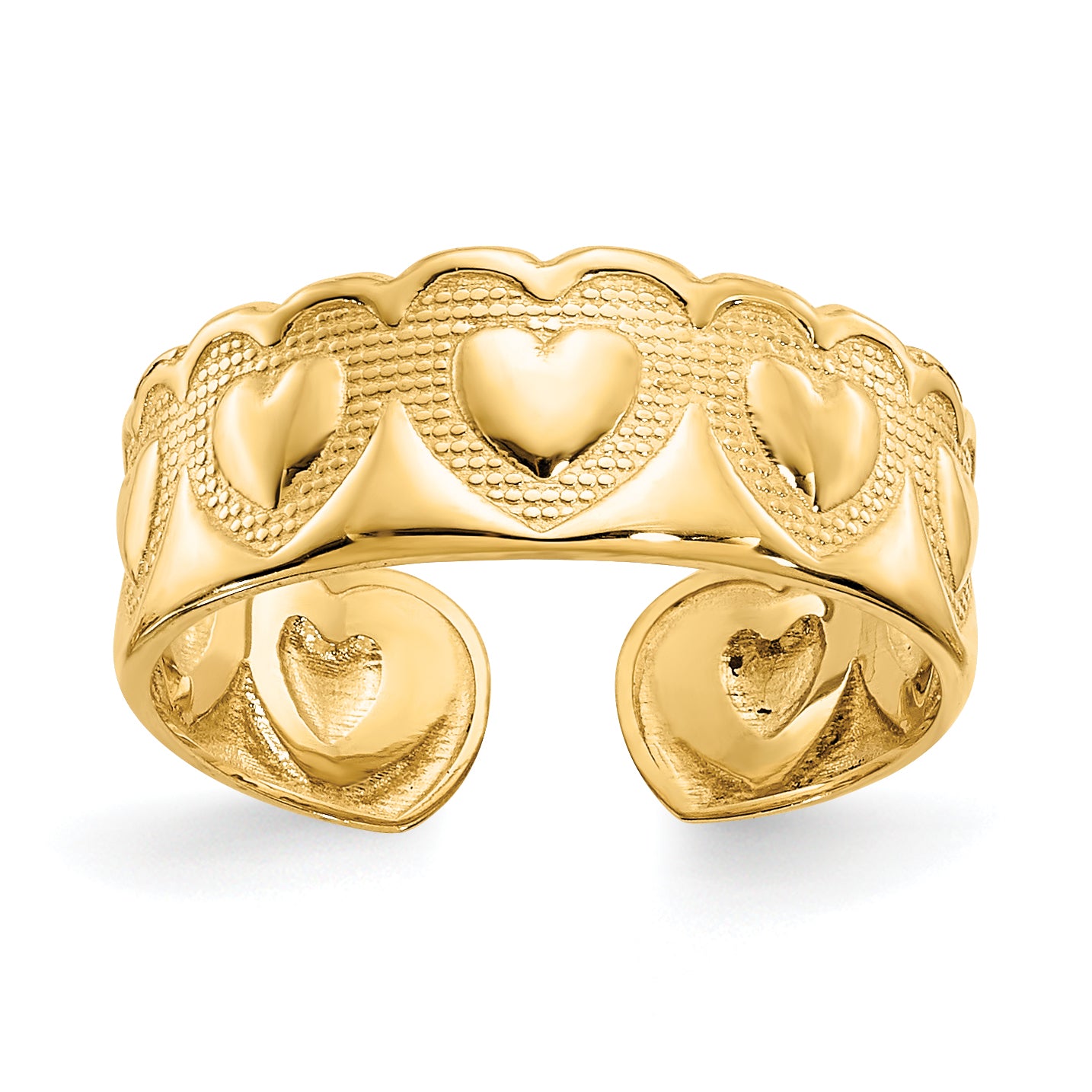 14k Heart Toe Ring Main image