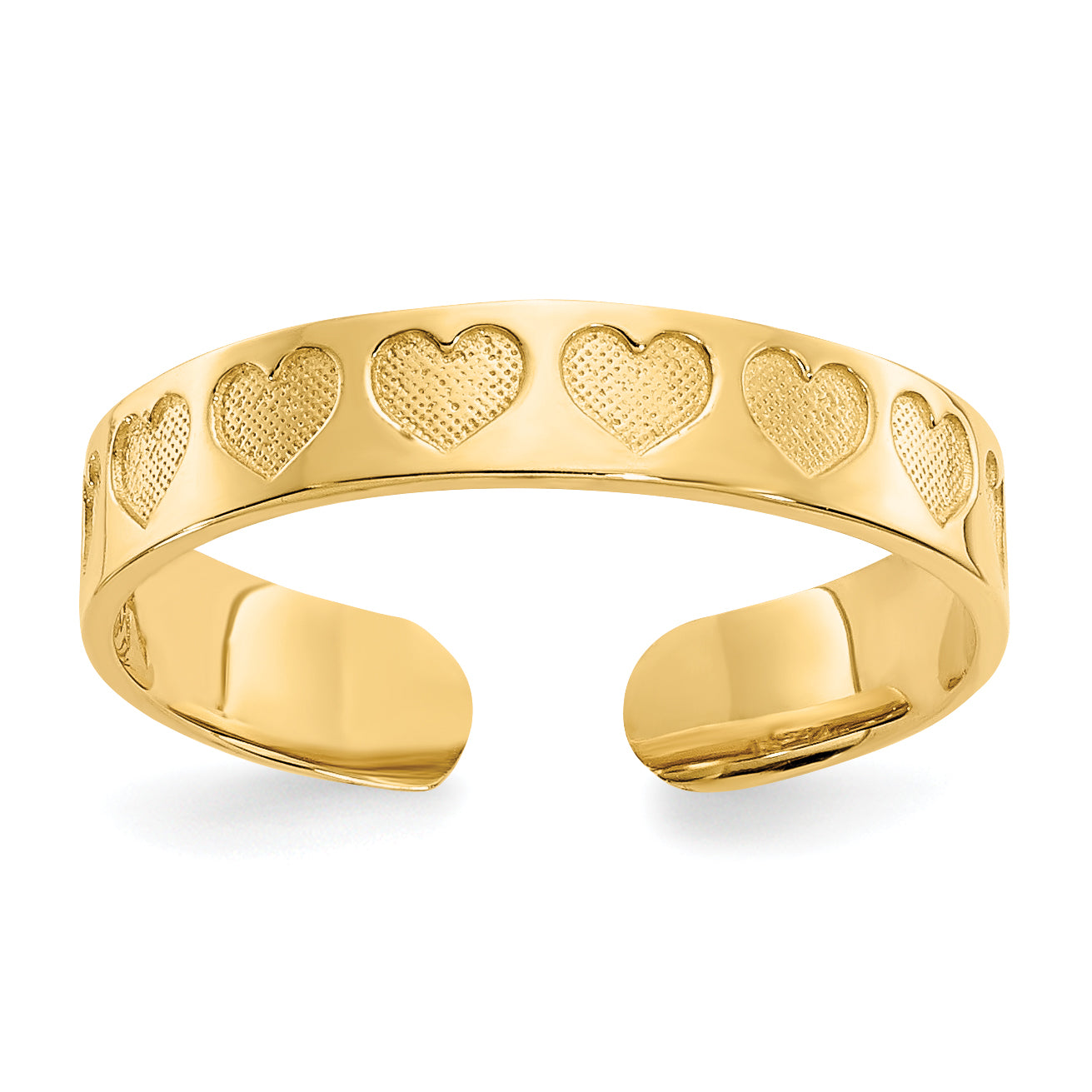 14k Heart Toe Ring