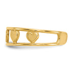 14k Heart Toe Ring