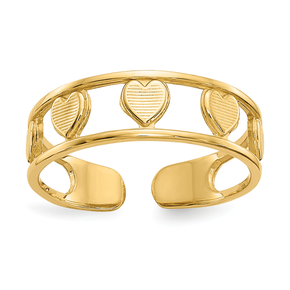 14k Heart Toe Ring