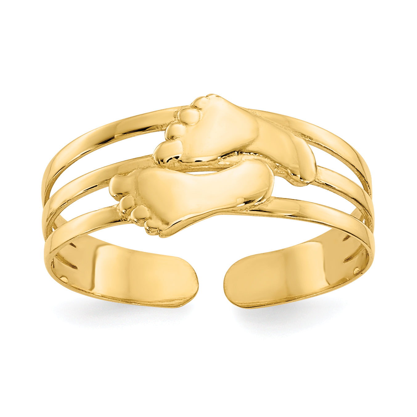 14k Bare Feet Toe Ring Main image