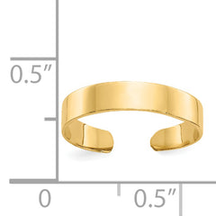 14K Adjustable Polished Band Toe Ring