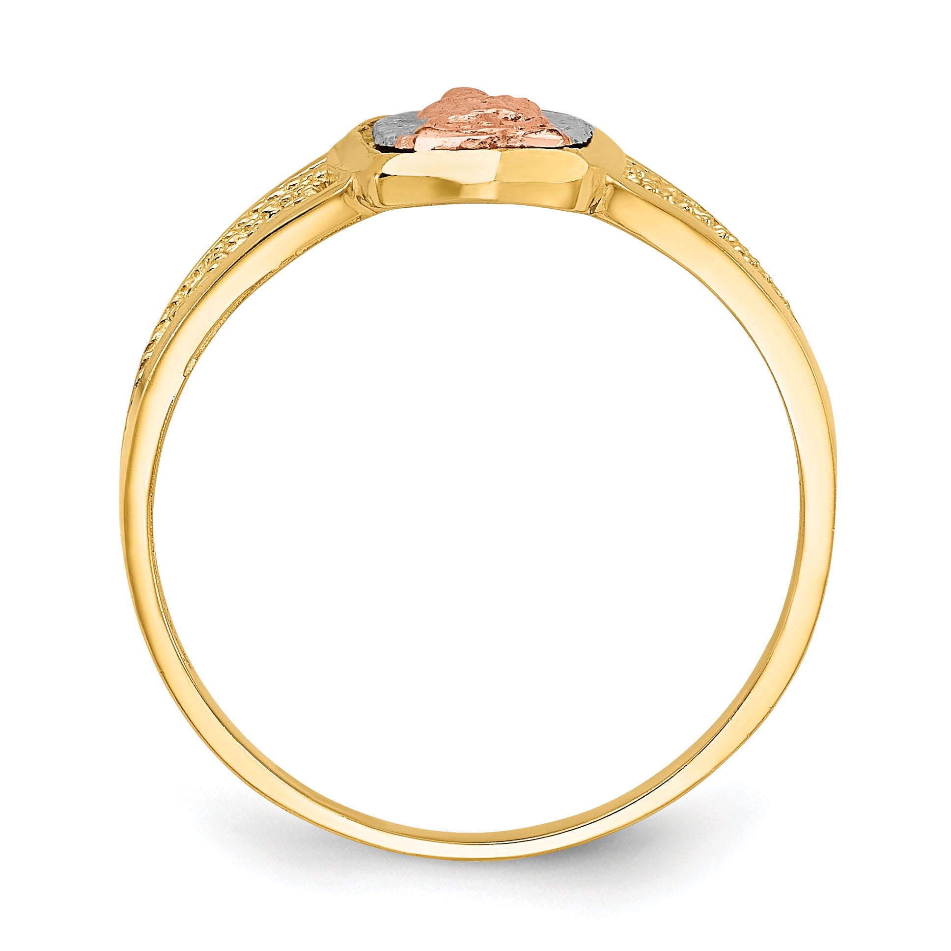 14k Two-tone WithWhite Rhodium Lady of Guadalupe Ring Secondary image