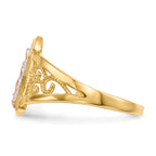 14k Two-tone WithWhite Rhodium Lady of Guadalupe Ring