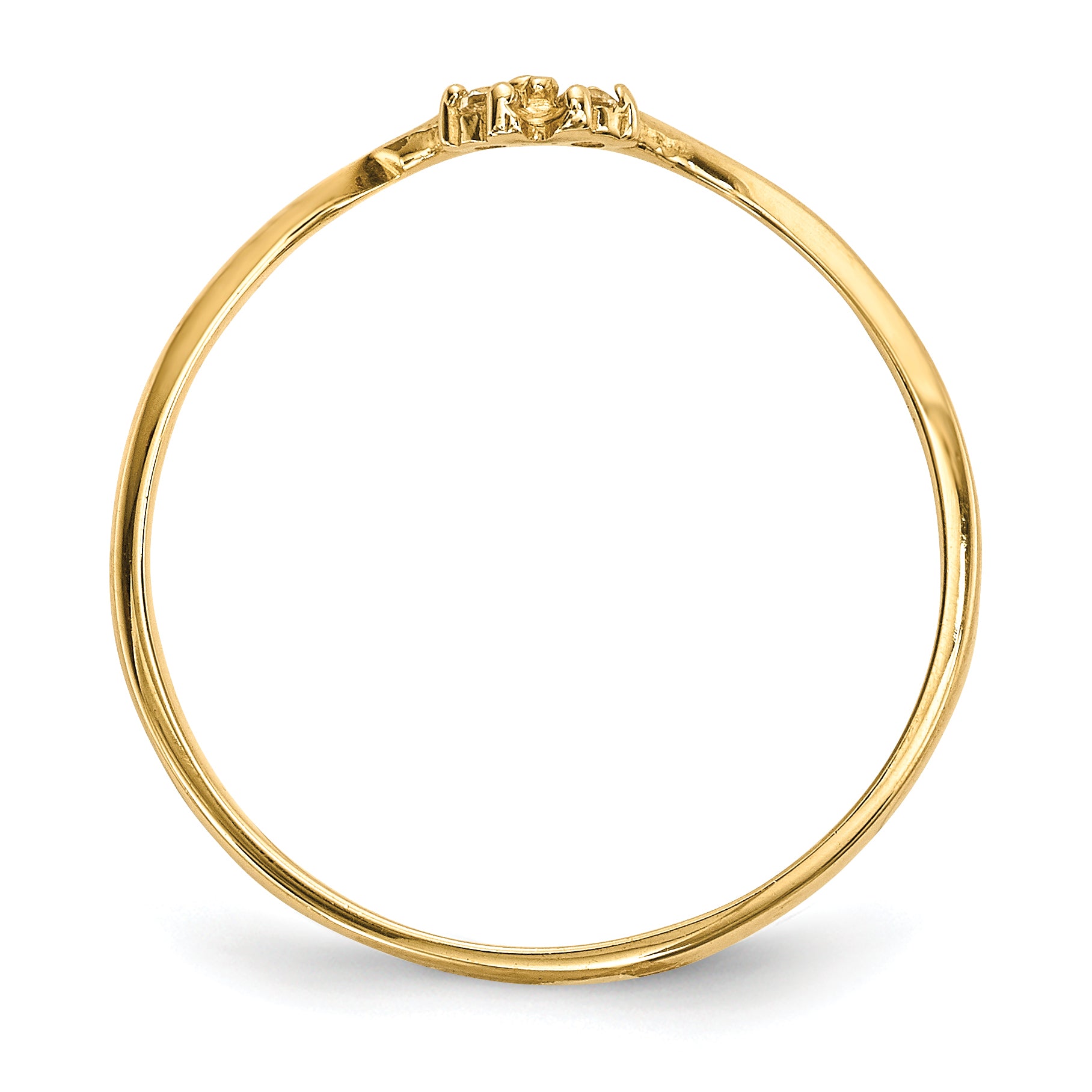 14k 2-stone CZ Wrap Ring Secondary image