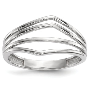 Four-Bar Ring in 14K White Gold, Size 7 - Sophia Jewelers