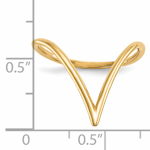 14k Chevron Shaped Ring