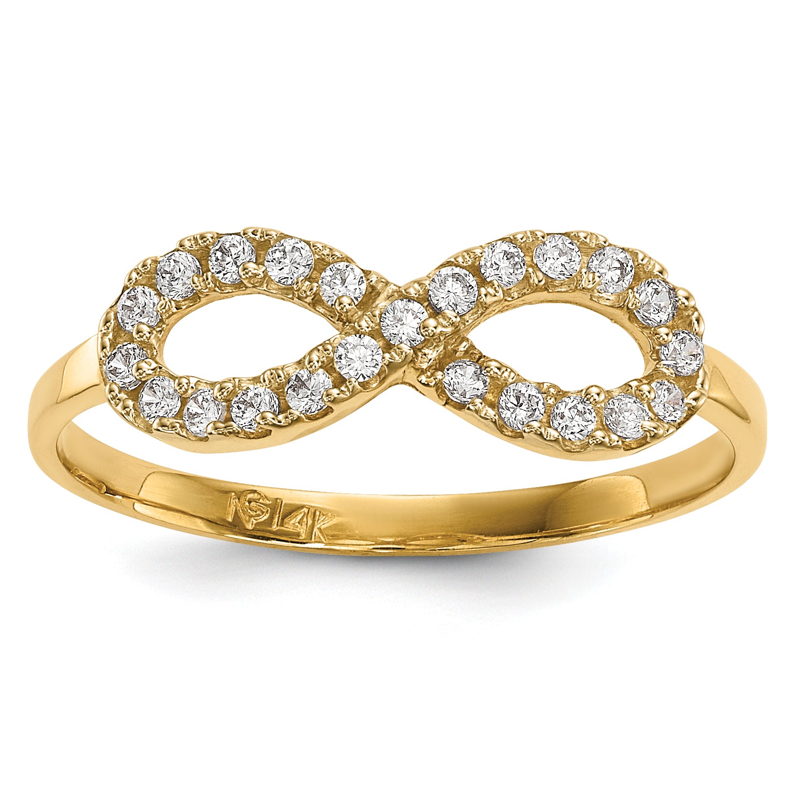 14k CZ Infinity Symbol Ring Main image