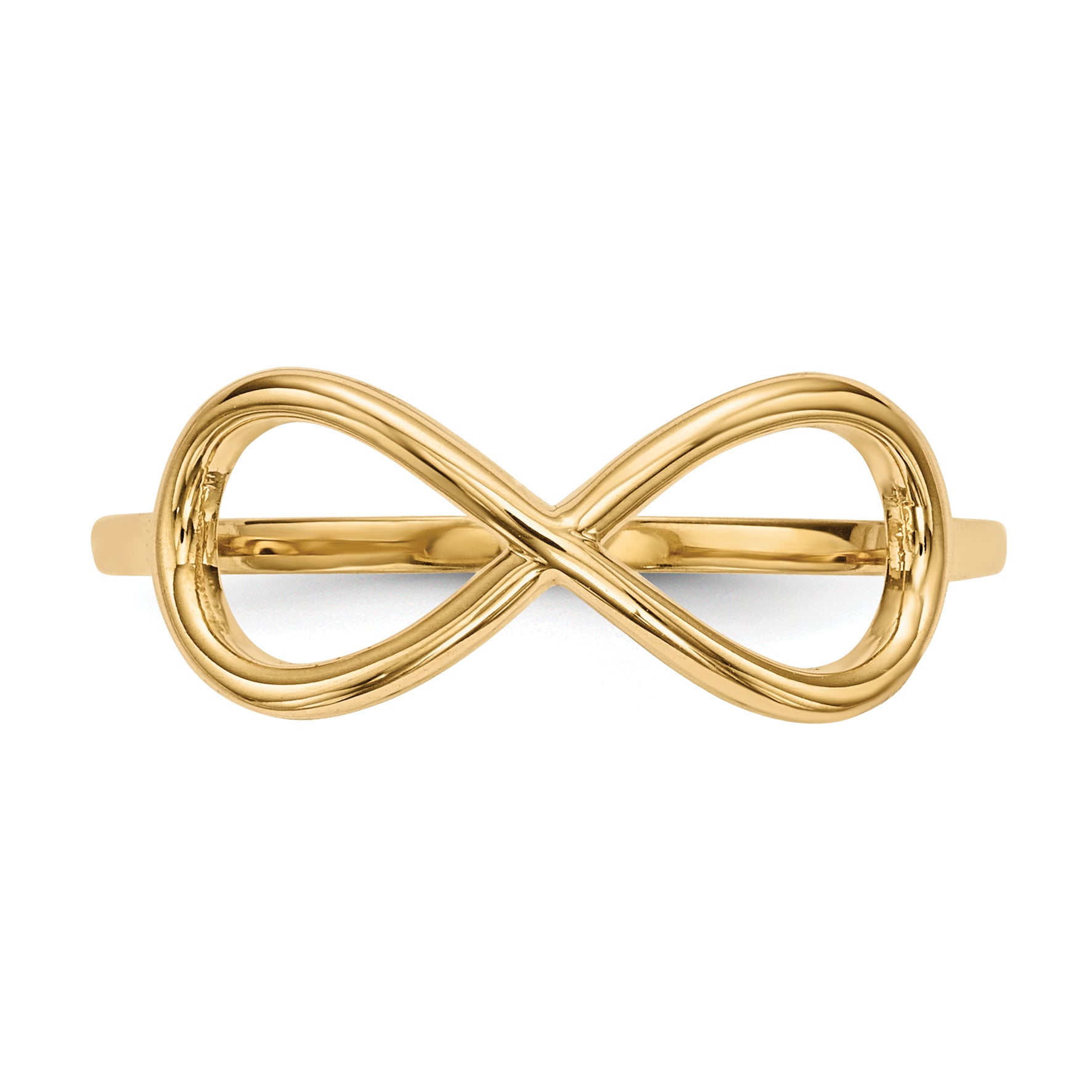 14k Gold Polished Infinity Ring