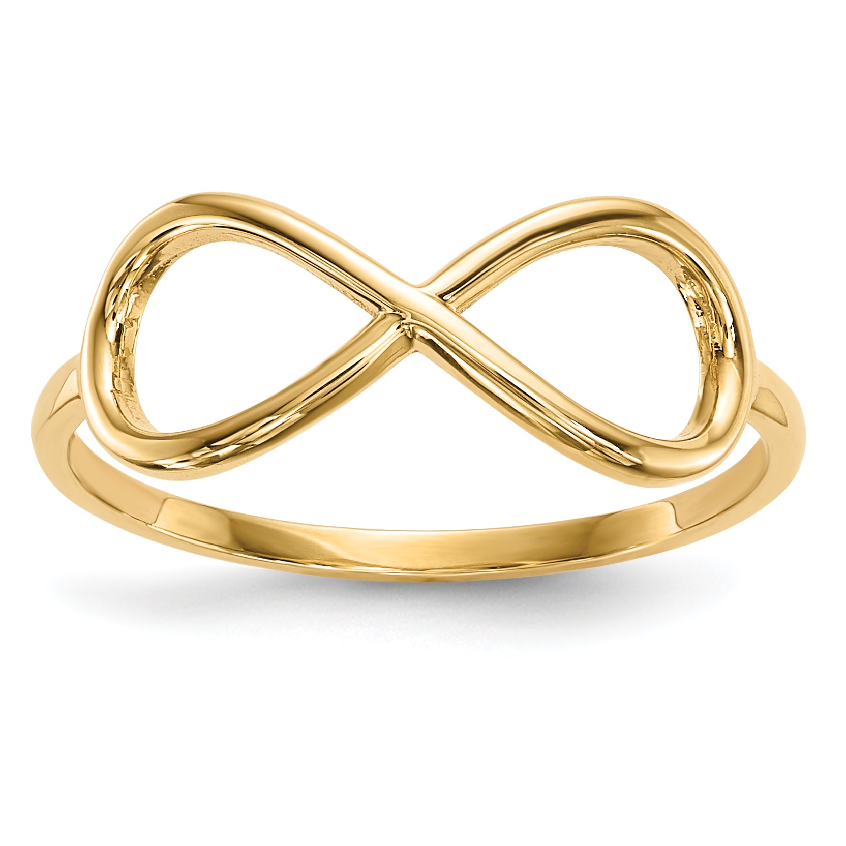 14k Gold Polished Infinity Ring Main image