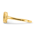 14k Gold Polished X-O Ring
