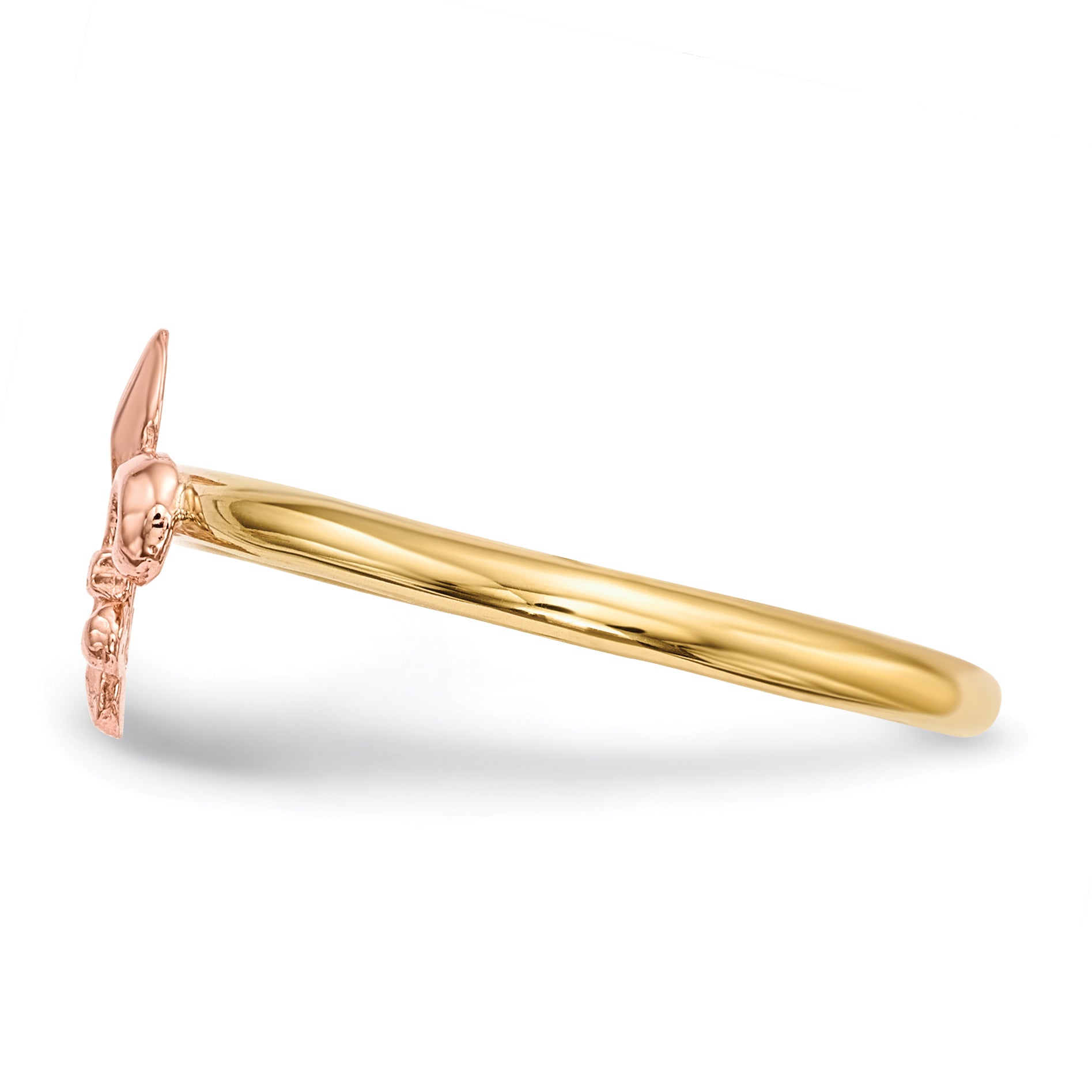 14k Two-tone Polished Fleur de Lis Ring Secondary image