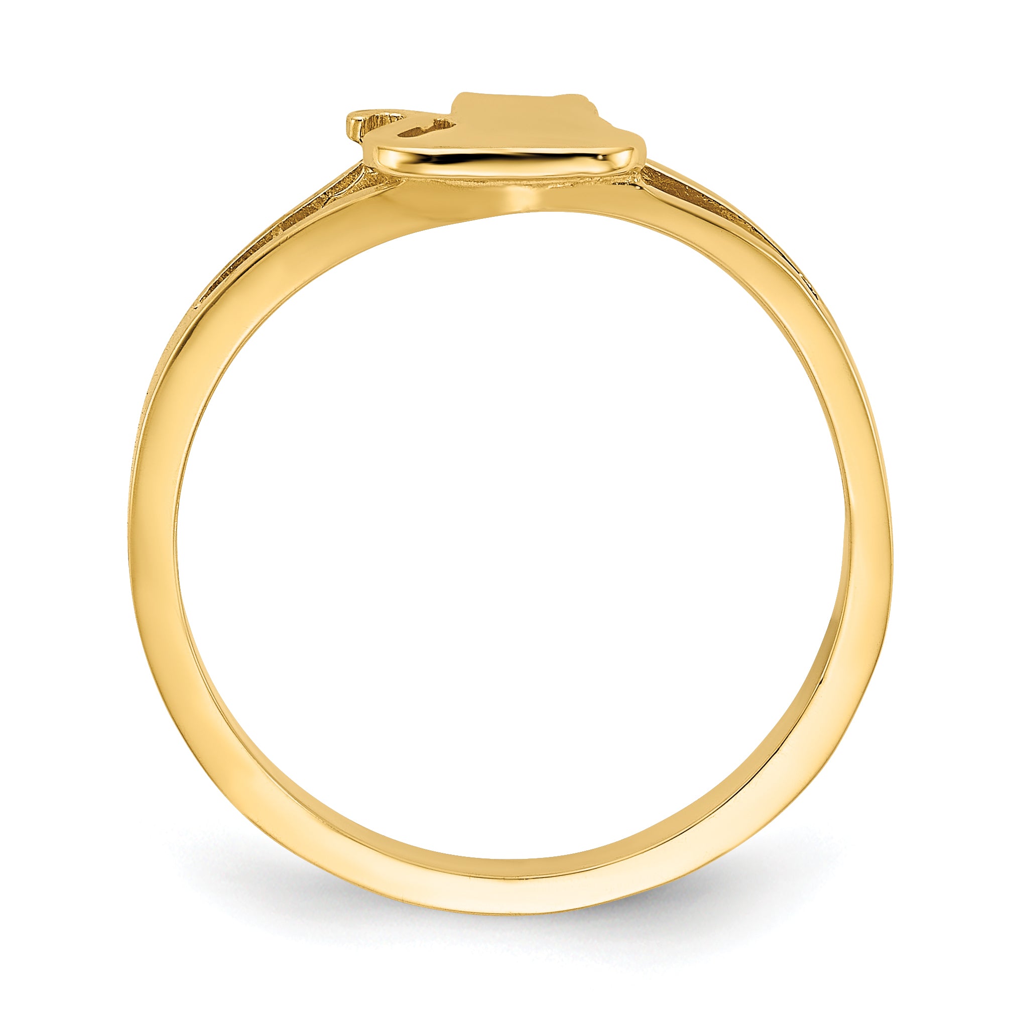14k Polished Cat Ring Secondary image