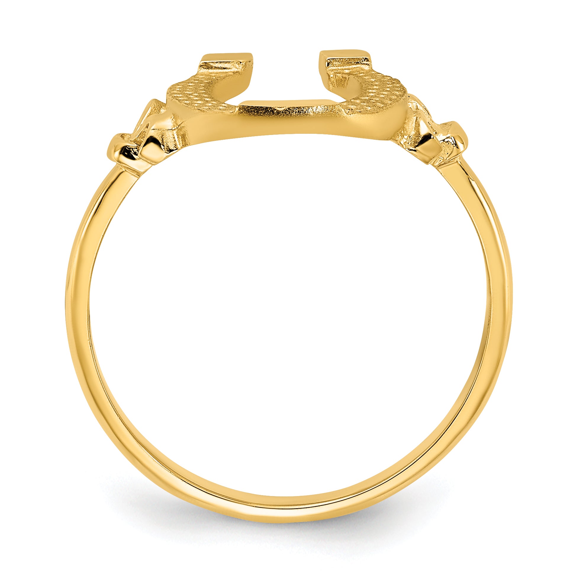 14k Polished Horseshoe Ring Secondary image