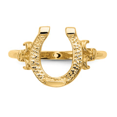 14k Polished Horseshoe Ring - 7