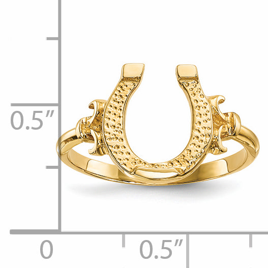 14k Polished Horseshoe Ring - 7