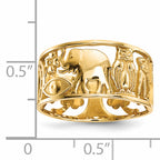 14k Lucky Symbols Cut Out 9mm Band