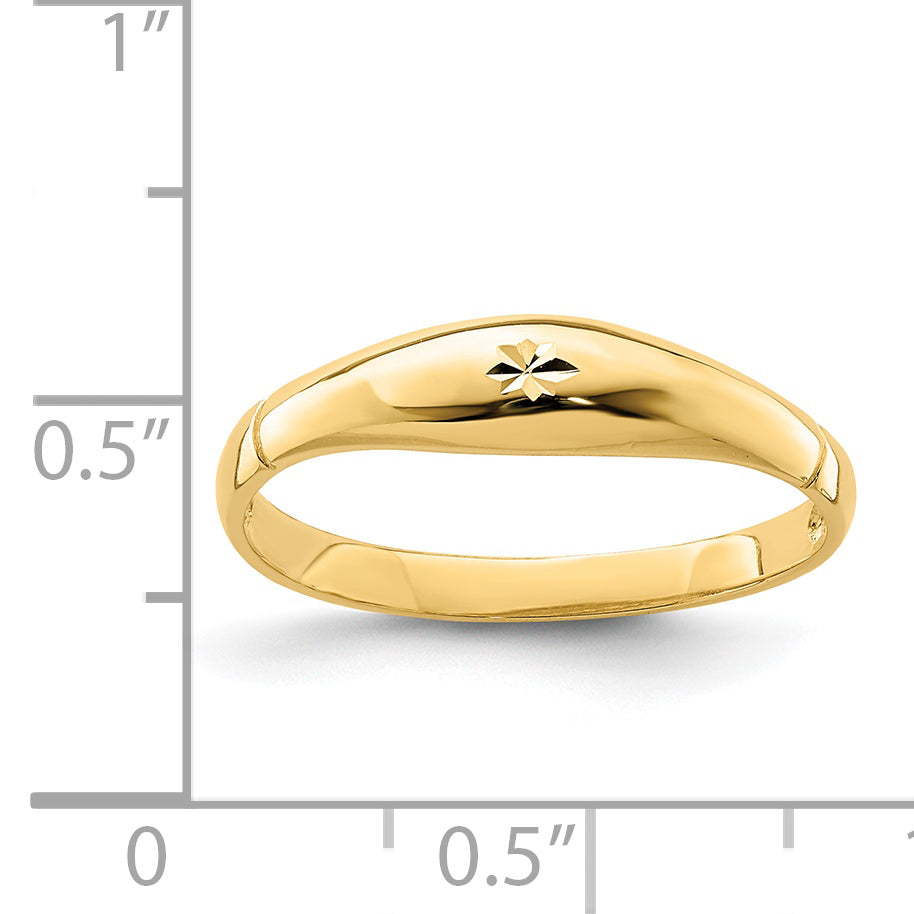 14K D/C Band Ring