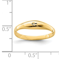 14K D/C Band Ring