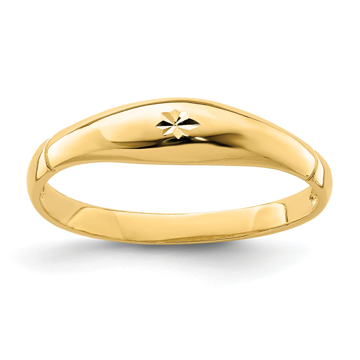 14K D/C Band Ring