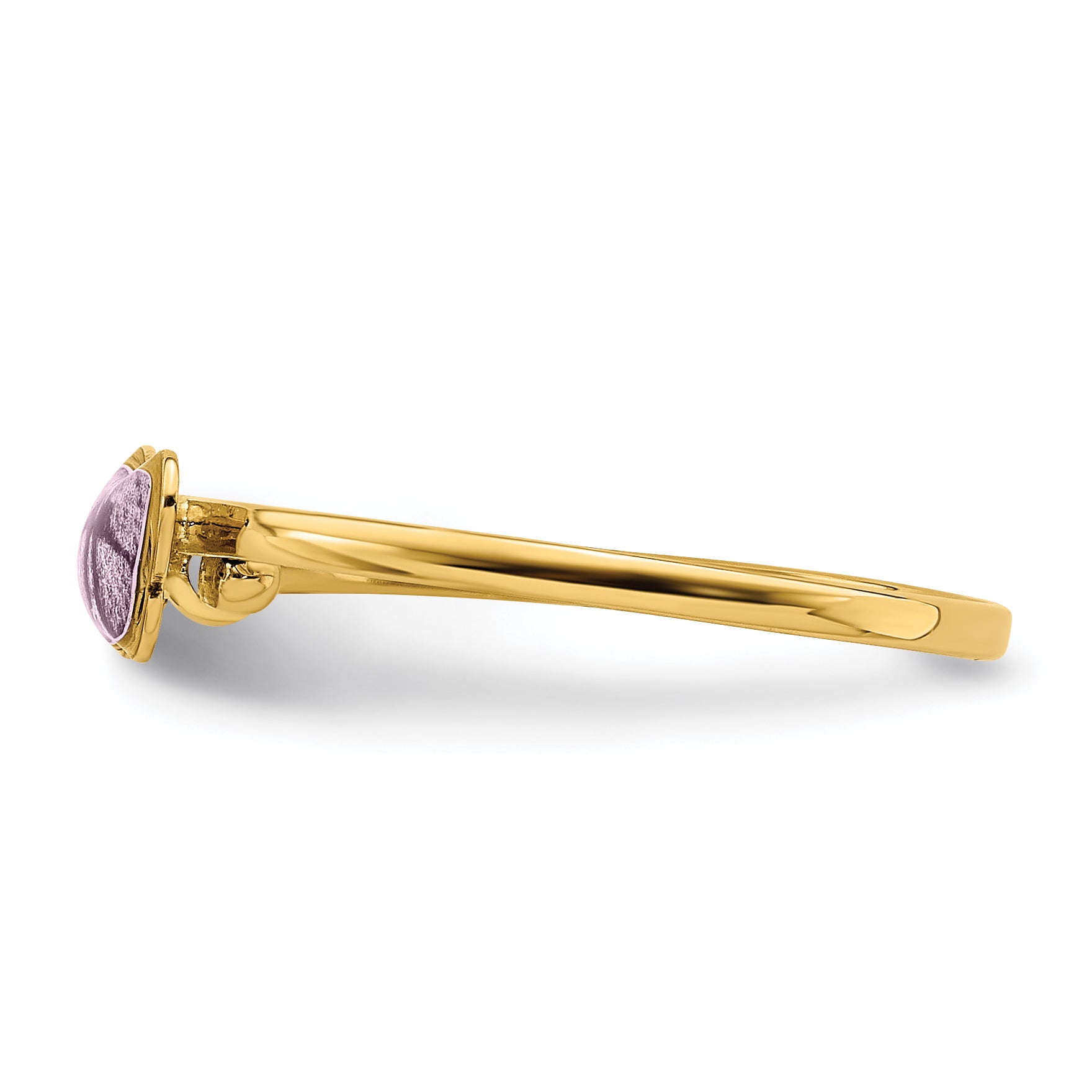 14K Enamel Butterfly Children's Ring - 4