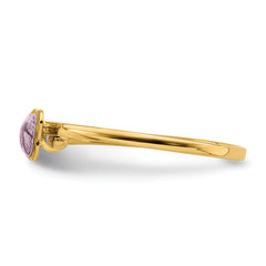 14K Enamel Butterfly Children's Ring - 4