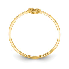14K Polished Heart Ring