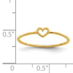14K Polished Heart Ring