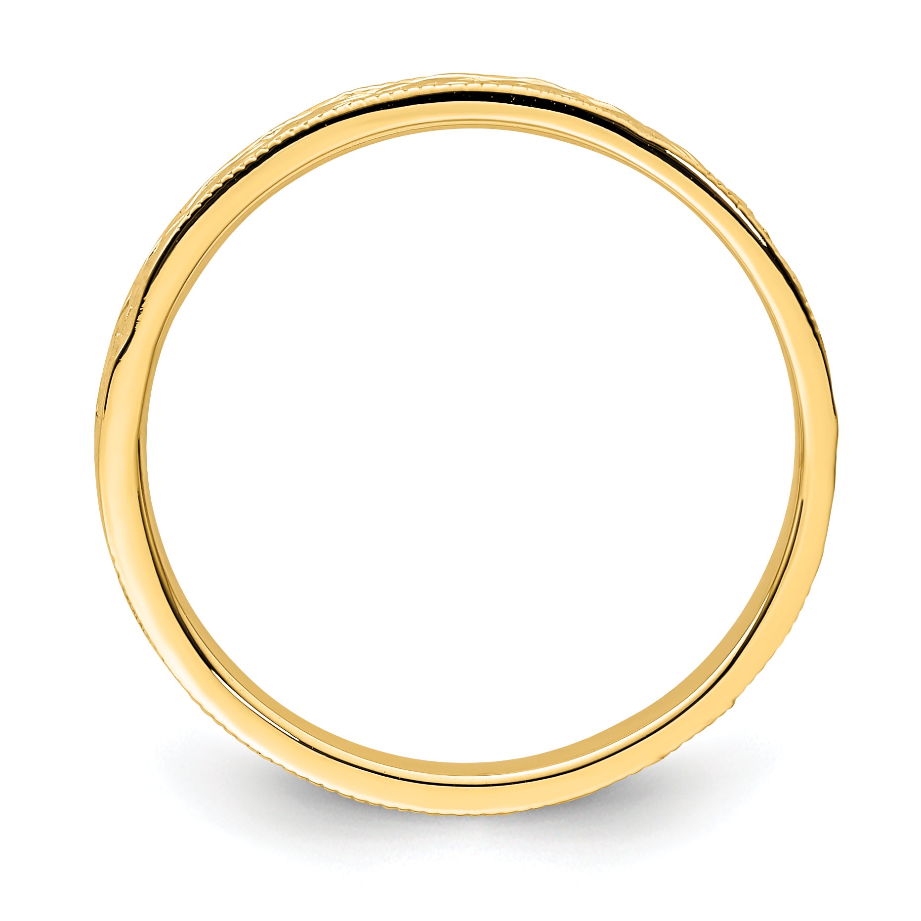 14K Polished Floral Band Secondary image