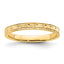 14K Polished Floral Band