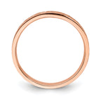 14K Rose Polished Floral Band