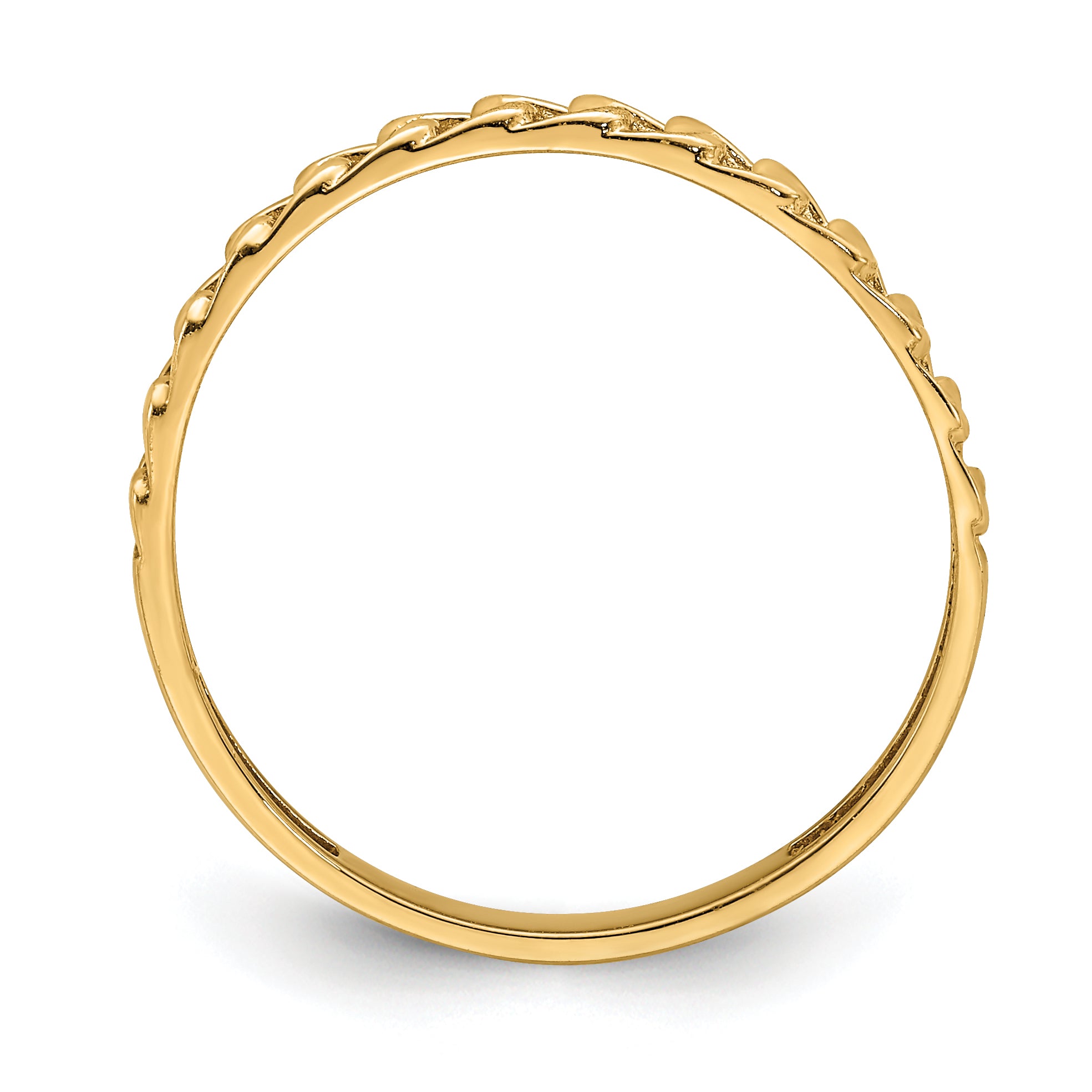 14K Rose Gold Link Design Ring Secondary image