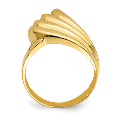 14K Polished Fish Tail Ring - 7