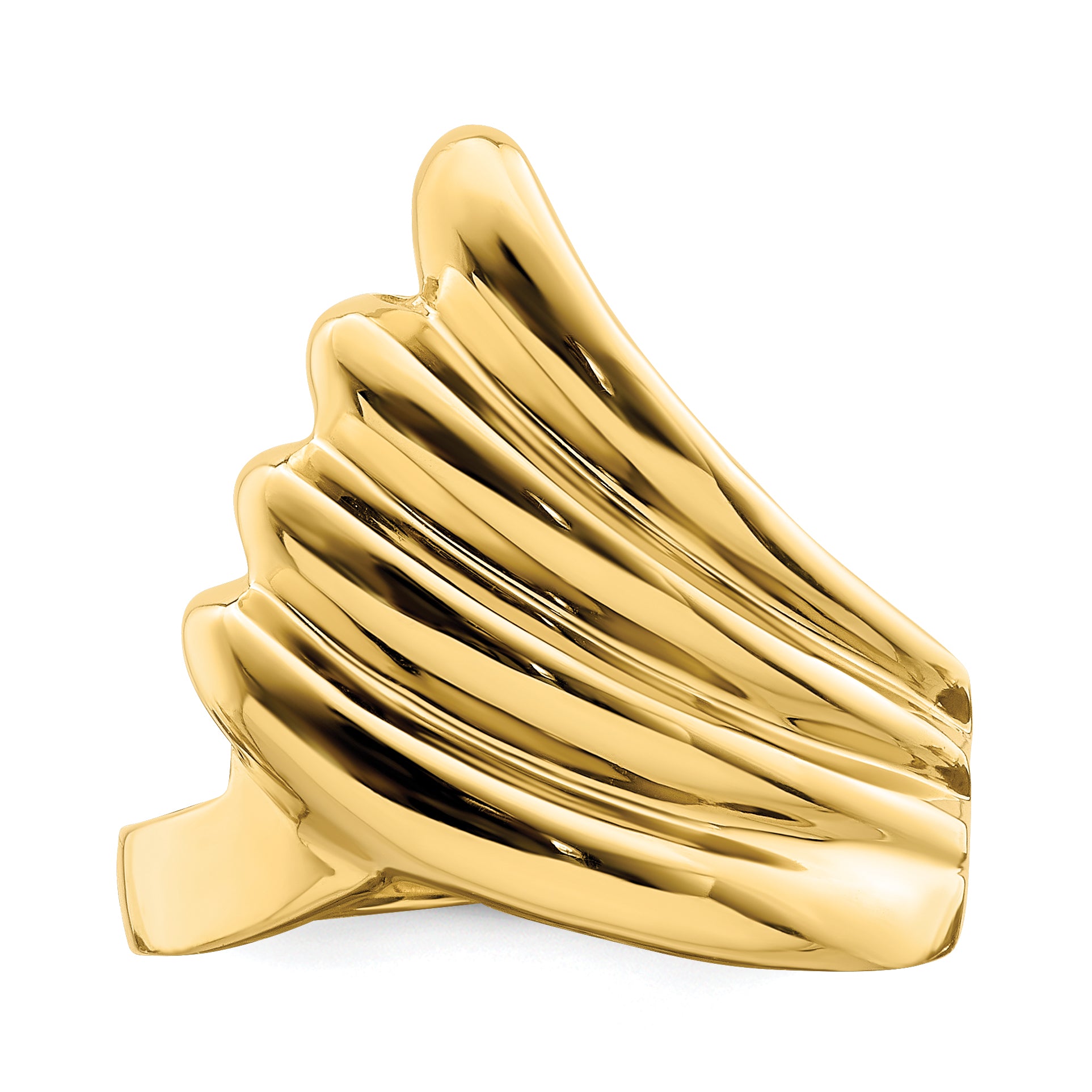 14K Polished Fish Tail Ring - 7