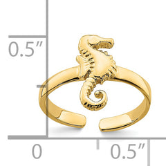 14K Adjustable Seahorse Toe Ring